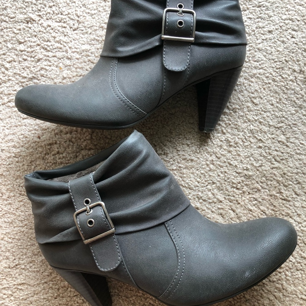 Madden Girl Charcoal Ankle Booties